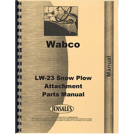 Adams 414 Motor Grader Snow Plow Attachment Model LW23 Parts Manual